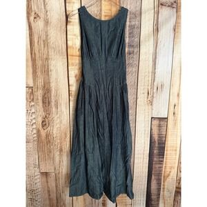 Abercrombie & Fitch Denim Maxi Dress Bra Free Indigo Blue Chambray Small NWT